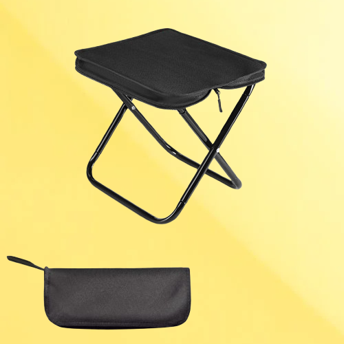 Black Folding Stool