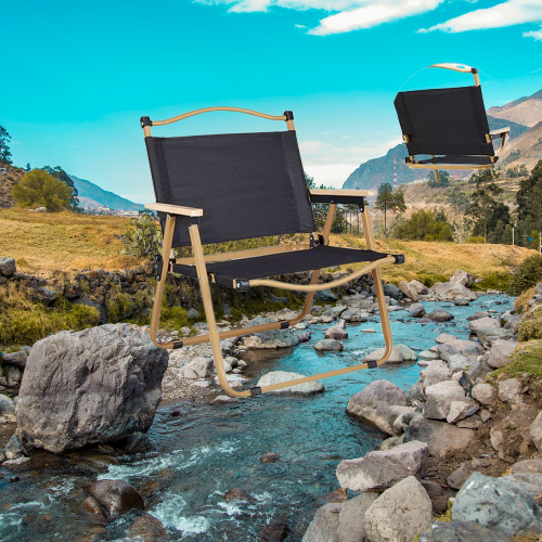 Black & White Outdoor Folding Kermit Chair
