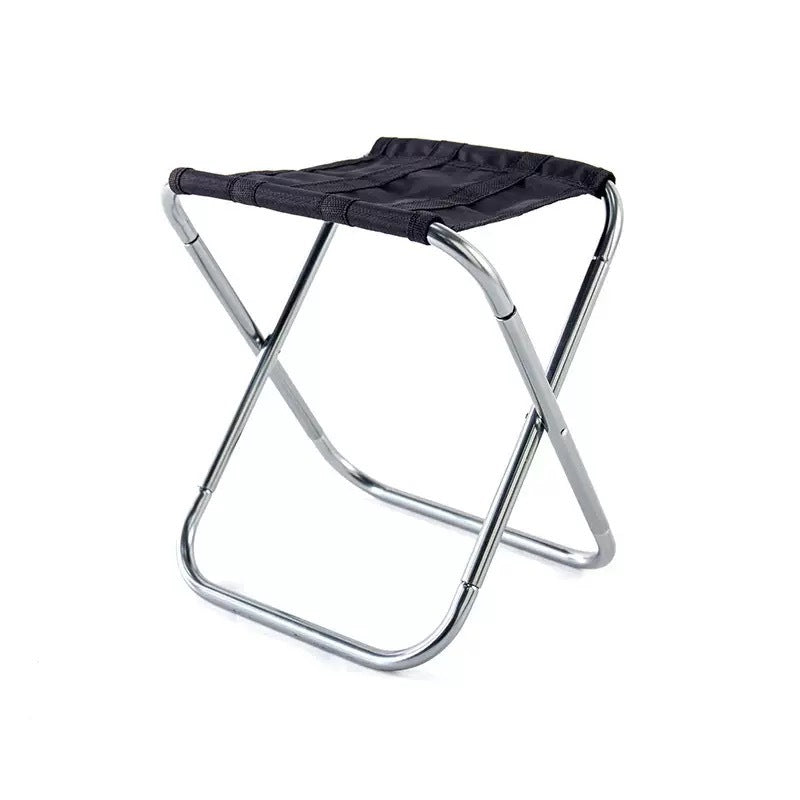 Silver Outdoor Folding Stool