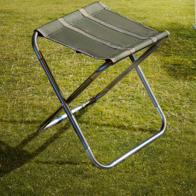 Gray Outdoor Folding Stool
