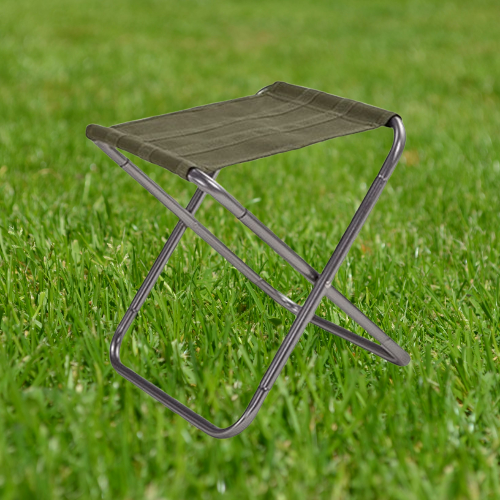Gray Outdoor Folding Stool